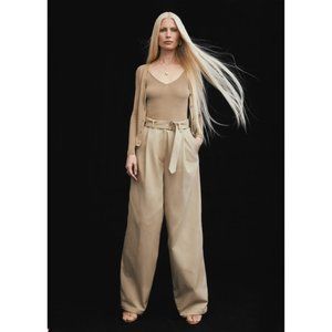 Goop Label High-waisted Pleated Pants